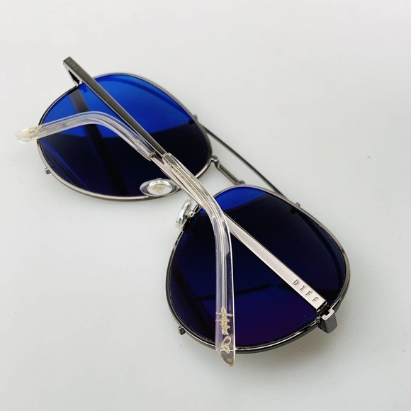 DIFF Koko Eyewear Sunglasses mod. GM-SV22 Mirrored Aviator Gunmetal Oversized